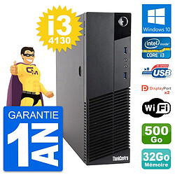 PC Lenovo ThinkCentre M83 SFF Core i3-4130 RAM 32Go Disque 500Go Windows 10 Wifi · Occasion 