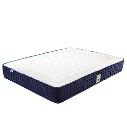 LUXURY LITERIE Matelas 180x200 cm, Nuage, 24 cm, mousse mémoire de forme, mi-ferme, face été/hiver + 2 oreillers