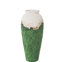 Vase Alexandra House Living Blanc Vert Doré Céramique 25 x 24 x 59 cm