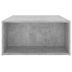 Avis vidaXL Table basse gris béton 90x67x33 cm bois d'ingénierie