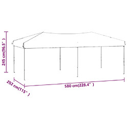 vidaXL Tente de réception pliable avec parois Anthracite 3x6 m pas cher