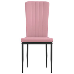 Avis vidaXL Chaises à manger lot de 4 Rose Velours