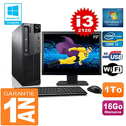 PC Lenovo M92p SFF Core I3-2120 Ram 16Go Disque 1 To Wifi W7 Ecran 19" · Occasion 