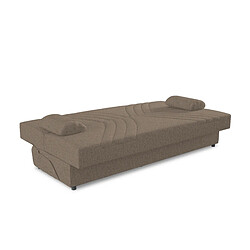 Alter Canapé-lit conteneur 3 places, avec 2 coussins, 181 x 81 x 88h cm, couleur beige