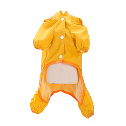 Chien De Compagnie Chiot Imperméable Manteau De Pluie à Capuche Veste Imperméable Vêtements De Pluie Jaune L manteau de pluie pour chien goggie vêtements coupe-vent jaune