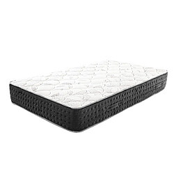 Visiodirect Matelas à ressorts ensachés MIERA , 90x190 cm, en mousse haute densité, Soutien très ferme, face été/hiver 