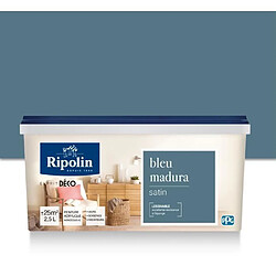 RIPOLIN Peinture murale toutes pieces, Ripolin - Bleu Madura Satin, 2,5L