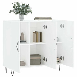 Acheter Maison Chic Buffet,Meuble de Rangement,commode pour salon,Cuisine blanc 90x34x80 cm bois d'ingénierie -MN70901