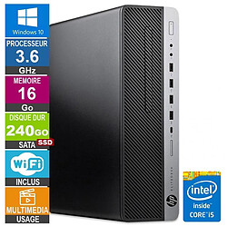 HP 800 G3 SFF i5-6500 3.60GHz 16Go/240Go SSD Wifi W10 · Reconditionné 