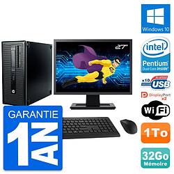 PC Tour HP ProDesk 600 G1 Ecran 27" G3220 RAM 32Go Disque 1To Windows 10 Wifi · Occasion 