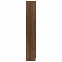 Avis vidaXL Armoire à vitrine Chêne brun 82,5x30,5x185,5cm Bois ingénierie