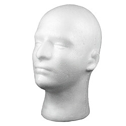 Acheter 10 Pièces Homme Mousse Mannequin Tête Modèle Chapeau Perruque Spectacle Présentoir Blanc