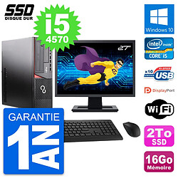 PC Fujitsu E920 DT Ecran 27" Intel Core i5-4570 RAM 16Go SSD 2To Windows 10 Wifi - Occasion