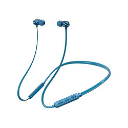 LUUCOZK Écouteurs intra-auriculaires sans fil pour musique et sportCasque stéréo avec écouteurs à contrôle de ligne - Bleu 