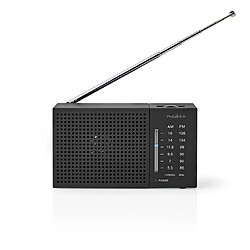 NEDIS Radio FM/AM | 1,5 W | Format de Poche | Noire 