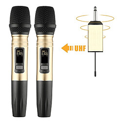 Avis Universal 2 pcs/set de microphone sans fil UX2UHF, microphone à main, haut-parleur, récepteur USB portable UHF, amplificateur vocal DJ pour KTV.