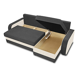 Avis Bestmobilier Valos - canapé d'angle réversible - 4 places - convertible avec coffre - en velours