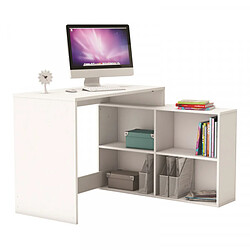 Dansmamaison Bureau d'angle 4 niches Blanc - DIDEROT Bureau d'angle 4 niches Blanc - DIDEROT - L 112 x l 100 x H 77 cm