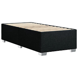 Vidaxl Sommier à lattes de lit avec matelas Noir 100x200 cm Tissu pas cher