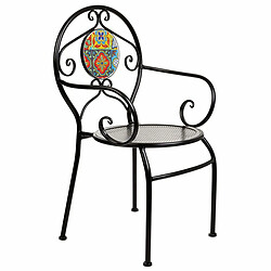 Chaise de jardin Alexandra House Living Noir Fer Carrelage 54 x 88 x 58 cm 