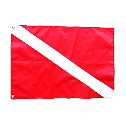 Bannière Drapeau Bateau Sous-Marine Signal 50 X 35 Cm Rouge Blanc pas cher