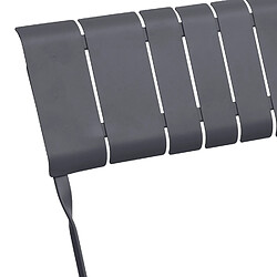 Hesperide Banc de jardin pliable Nasca - L. 90 x H. 86 cm - Gris graphite