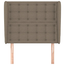 Avis Maison Chic Tête de lit scandinave avec oreilles,meuble de chambre Taupe 93x23x118/128 cm Tissu -MN18898