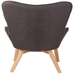 Acheter La Chaiserie Fauteuil Lounge Dana en Tissu I Chaise Fauteuil pour Salon Ou Salle A Manger I Piètement en Bois I Design Scandinave Gris Foncé