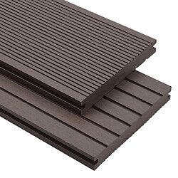 vidaXL Panneaux de terrasse solides WPC 25 m² 4 m Marron foncé