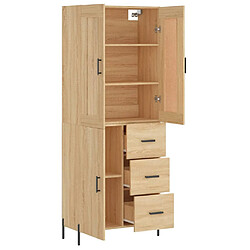 Avis vidaXL Buffet haut Chêne sonoma 69,5x34x180 cm Bois d'ingénierie