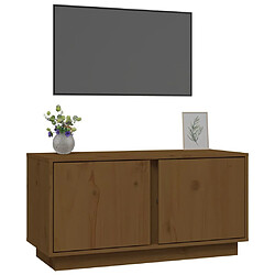 Acheter Maison Chic Meuble TV scandinave - Banc TV pour salon Marron miel 80x35x40,5 cm Bois de pin massif -MN16951