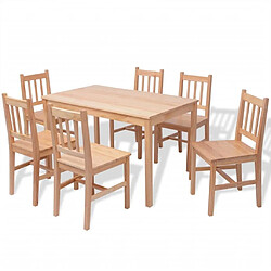 Ensemble de salle à manger 7 pcs,Ensemble de salle à manger Pinède -MN25893