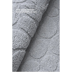 LUUCOZK Tapis de bain antidérapants, absorbants, à séchage rapide, décoration de salle de bain, gris clair-50X80cm pas cher