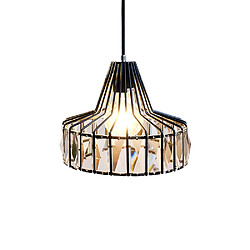 Universal Lustre en fer forgé cristal de 32cm, 220V LED trichrome, lampe de balcon simple allée, éclairage salle à manger, éclairage chambre d'entrée 