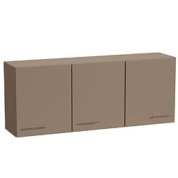 Inside 75 Elément meuble pont 3 portes SMART largeur 150 cm coloris taupe mat 