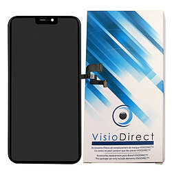 Ecran complet pour iPhone X téléphone portable noir vitre tactile + écran LCD sur chassis -VISIODIRECT-