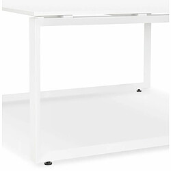 Paris Prix Bureau Design Abigano 140cm Blanc pas cher