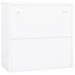 Avis vidaXL Armoire de bureau Blanc 90x40x90 cm Acier