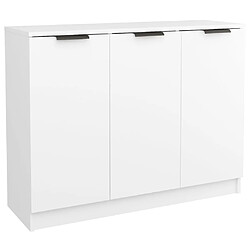 Maison Chic Buffet,Meuble de Rangement,commode pour salon,Cuisine Blanc 90,5x30x70 cm Bois d'ingénierie -MN10018