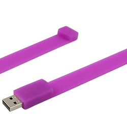 Wewoo Clé USB Violet Disque Flash USB 2.0 Bracelets Silicon 2 Go pas cher