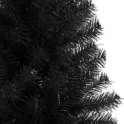 Avis vidaXL Sapin de Noël artificiel avec support noir 240 cm PVC