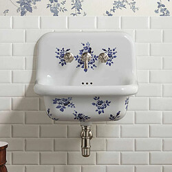 Bleu Provence True Colors - Lavabo Rétro - Blanc