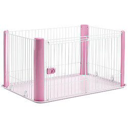 Iris Ohyama, parc pour chien / cage d'extérieur / enclos / chenil - Pet Circle - CLS-1130, plastique, rose, 9,2 kg, 78,8 x 113 x 60 cm