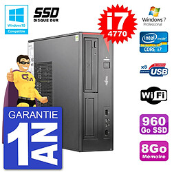 PC Fujitsu Esprimo E520 DT i7-4770 RAM 8Go SSD 960Go Graveur DVD Wifi W7 · Occasion 