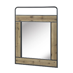 GEESE HOME 10560-Miroir bois sapin et fer