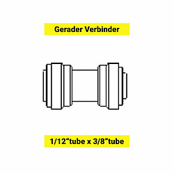 ich-zapfe Connecteur droit pour tuyau 3/8" et 1/2".