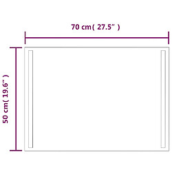 Acheter vidaXL Miroir de salle de bain à LED 70x50 cm