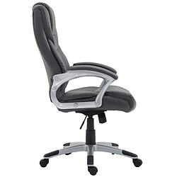 Decoshop26 Fauteuil de bureau sur roulettes pivotant réglable fonction basculement PVC gris et plastique 10_0002651