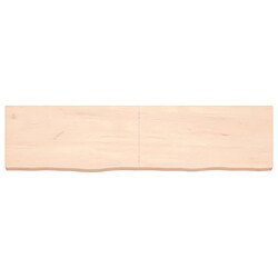 Avis vidaXL Étagère murale 160x40x(2-6) cm bois de chêne massif non traité