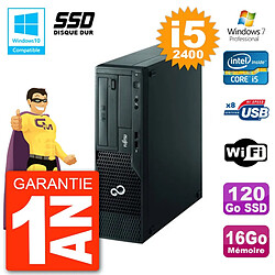 PC Fujitsu Esprimo E500 E85+ DT i5-2400 RAM 16Go SSD 120Go DVD Wifi W7 · Occasion 